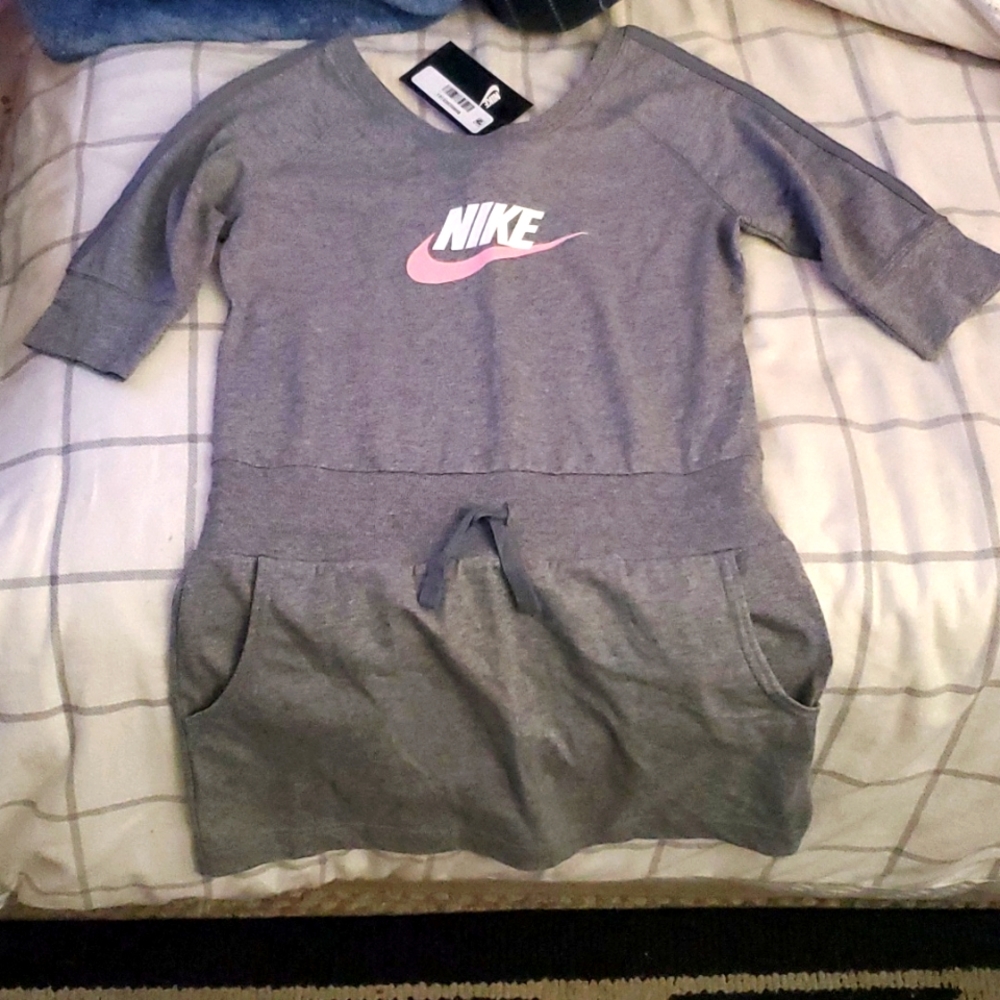 Nike gray sweatshirt dress-small